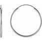 14k Gold Hoop Earrings White gold 20 MM