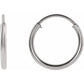 14k Gold Hoop Earrings White gold 10 MM