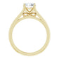 Infinity Inspired 1 Carat Round Solitaire Diamond Engagement Ring 14K Yellow Gold