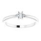 Stackable Diamond engagement ring 14K White Gold Details 