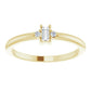 Stackable Diamond engagement ring 14K Yellow Gold Details