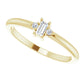 Stackable Diamond engagement ring 14K Yellow Gold