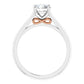 Infinity Inspired 1 Carat Round Solitaire Diamond Engagement Ring White/rose gold