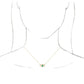 Model wearing Evil Eye blue Emerald necklace 14k yellow gold
