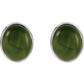 Natural Nephrite Jade Earrings Front Picture