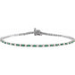 Natural Emerald & Natural Diamond Tennis Bracelet