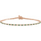 Natural Emerald & Natural Diamond Tennis Bracelet