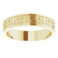 greek key men yellow gold ring front picture