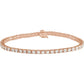 Diamond Tennis Bracelet 3 CTW 14k rose gold