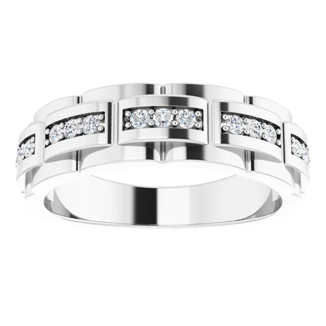 Men Ring 1/4 CTW Diamond on Platinum 