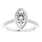 Marquise Diamond Engagement Ring White Gold