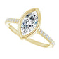 Marquise Diamond Engagement Ring 14K Yellow Gold 