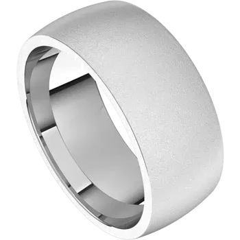 Men wedding Ring Platinum Matte Finish 8 MM