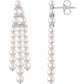 Women Pearl Drop Earrings 