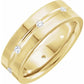 Men Yellow gold Diamond wedding band