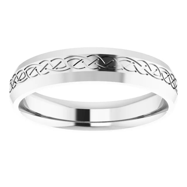 men silver wedding band