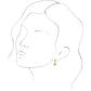 14K Gold Initial Hinged Huggie Hoop Earring