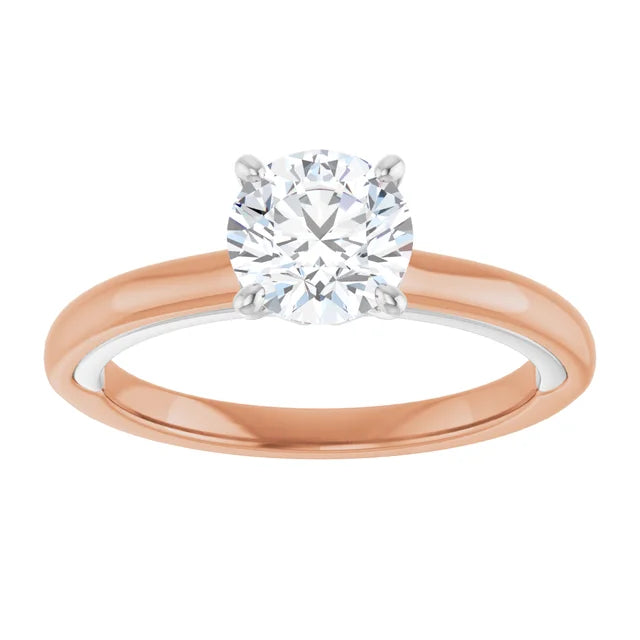 Solitaire Diamond engagement ring Rose/White Gold