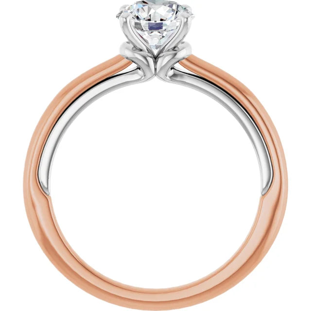 Solitaire Diamond engagement ring Rose/White Gold