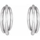 14K Gold Multi-Layer Hoop Earrings for women details 