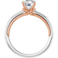 Solitaire Diamond engagement ring white rose gold side picture 