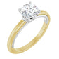 Side picture of Solitaire Diamond engagement ring 