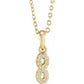 Infinity-Inspired Natural Diamond Pendant Necklace – 0.03 CTW - 14K Gold