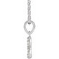 Infinity-Inspired Natural Diamond Pendant Necklace – 0.03 CTW - 14K Gold