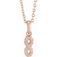 Infinity-Inspired Natural Diamond Pendant Necklace – 0.03 CTW - 14K Gold