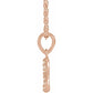 Infinity-Inspired Natural Diamond Pendant Necklace – 0.03 CTW - 14K Gold