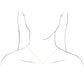 Outline of a person wearing a delicate necklace 