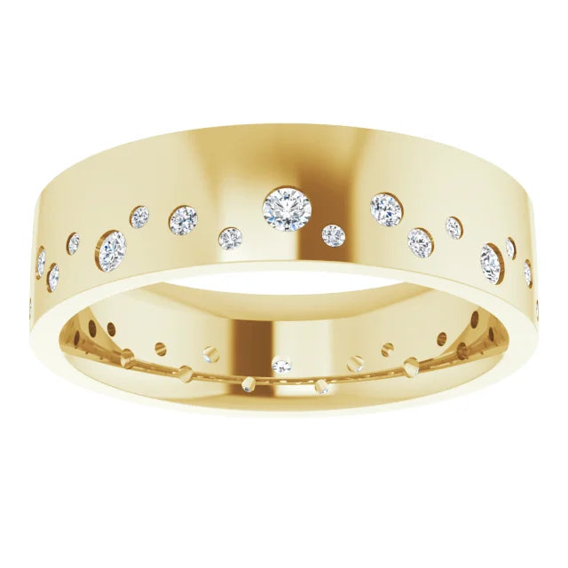 Men's Diamond Band 14K Yellow Gold