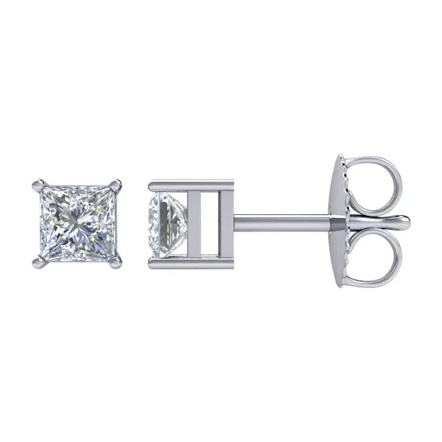 diamond studs - White gold details 