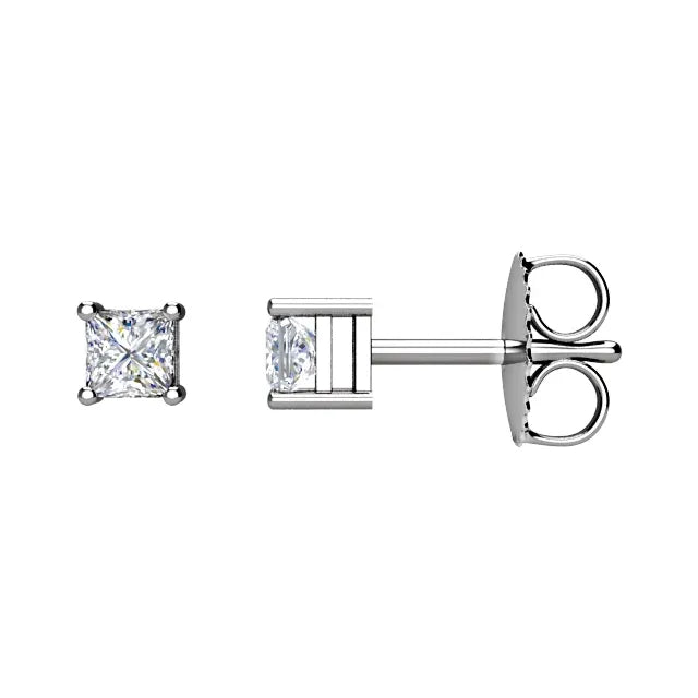 1/2 C Diamond Studs on Platinum