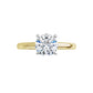 Solitaire Diamond engagement ring yellow white 360 Video 