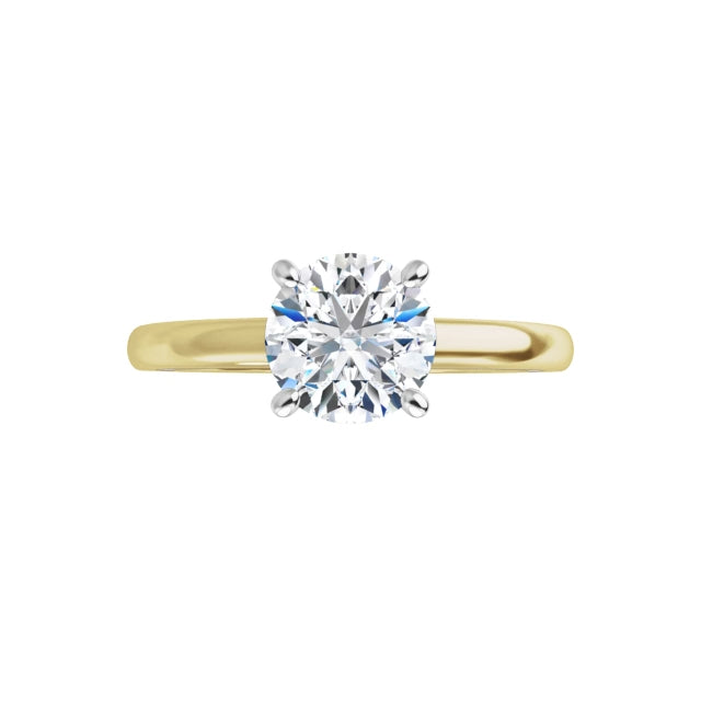 Solitaire Diamond engagement ring yellow white 360 Video 