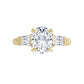 360 Video for 3-Stone Oval and Baguette Diamond Engagement  Ring Set in Yellow Gold