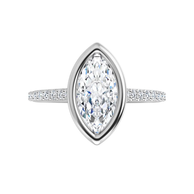 Marquise Diamond Engagement Ring Platinum 360 Video 