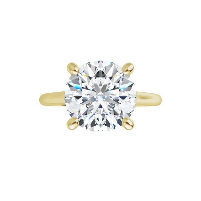 360 Video for 3 CT infinity Round Diamond solitaire engagement Ring in Yellow gold