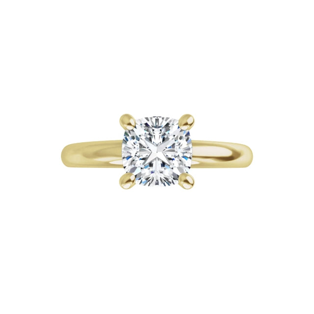 360 Video for 1 CT Cushion Shape Solitaire Engagement Ring Set in Yellow Gold