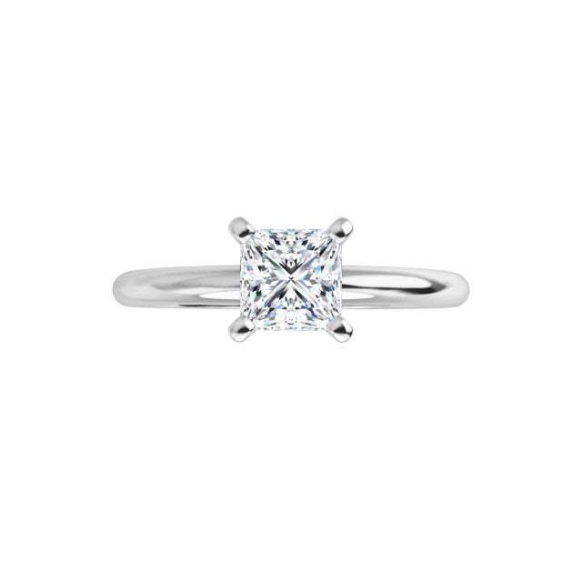 Video Princess Cut Solitaire Diamond Engagement Ring 1/2 CTW Platinum 