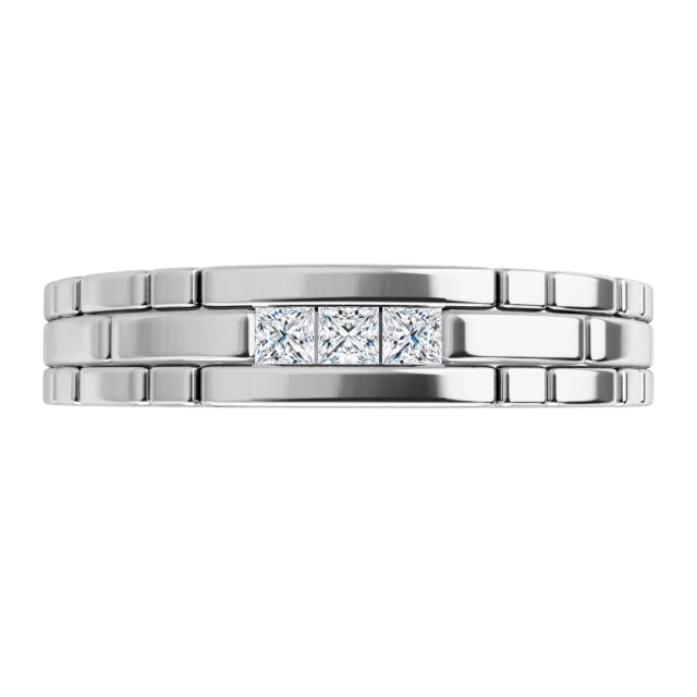 Video of  Diamond 3 Stones men wedding band