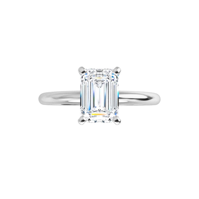 Video of Emerald Cut Solitaire Diamond Engagement Ring 1 CTW White Gold