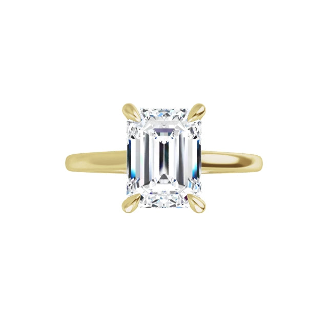 360 Video for 2 CT Emerald Solitaire engagement Ring Set in Yellow Gold