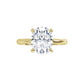 360 Video for 2 CT Oval Diamond Solitaire Engagement Rings for Women set in Yellow Gold