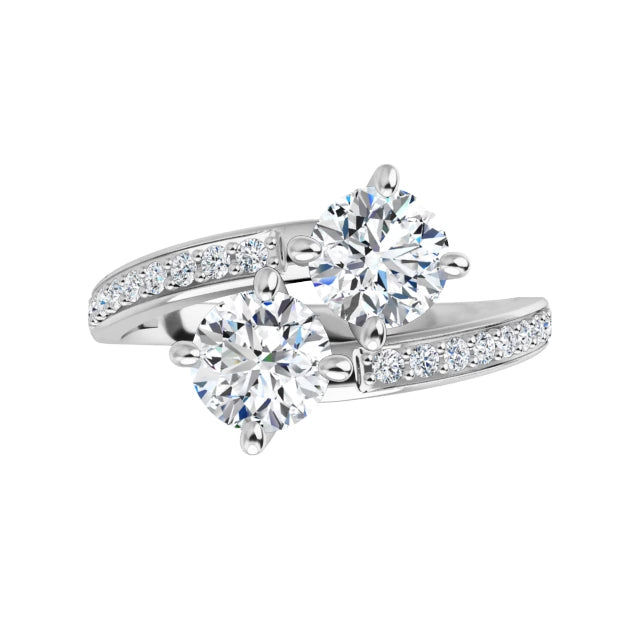 1 CTW Two Stone Diamond Engagement Ring Video 