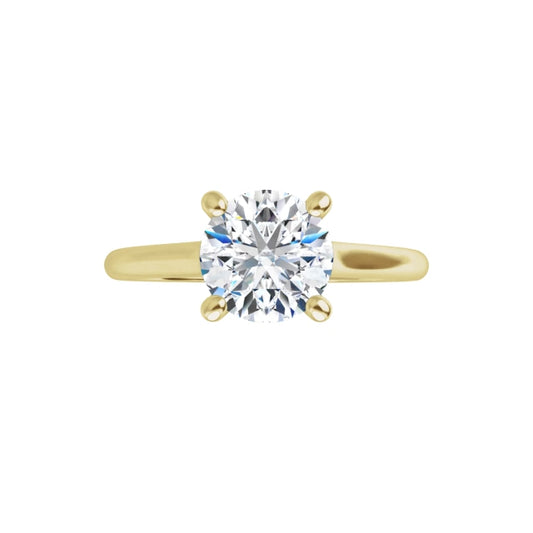 Infinity Inspired 1 Carat Round Solitaire Diamond Engagement Ring 360 Video Yellow Gold