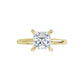 360 Video for 1 CT Princess Cut (Square Diamond) Solitaire Engagement Ring for women Set in Yellow gold