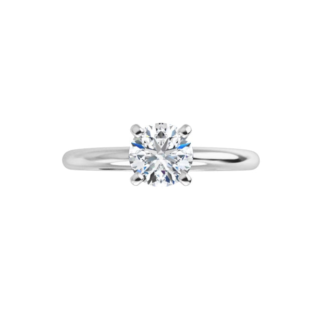 Video of Round Solitaire Diamond Engagement 1/2 CTW White Gold