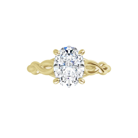 360 Video for 1 CT Twisted Shank Oval Shape Solitaire Diamond Engagement Ring  Set in Yellow Gold